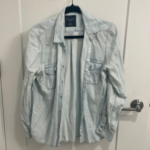 Light denim style shacket